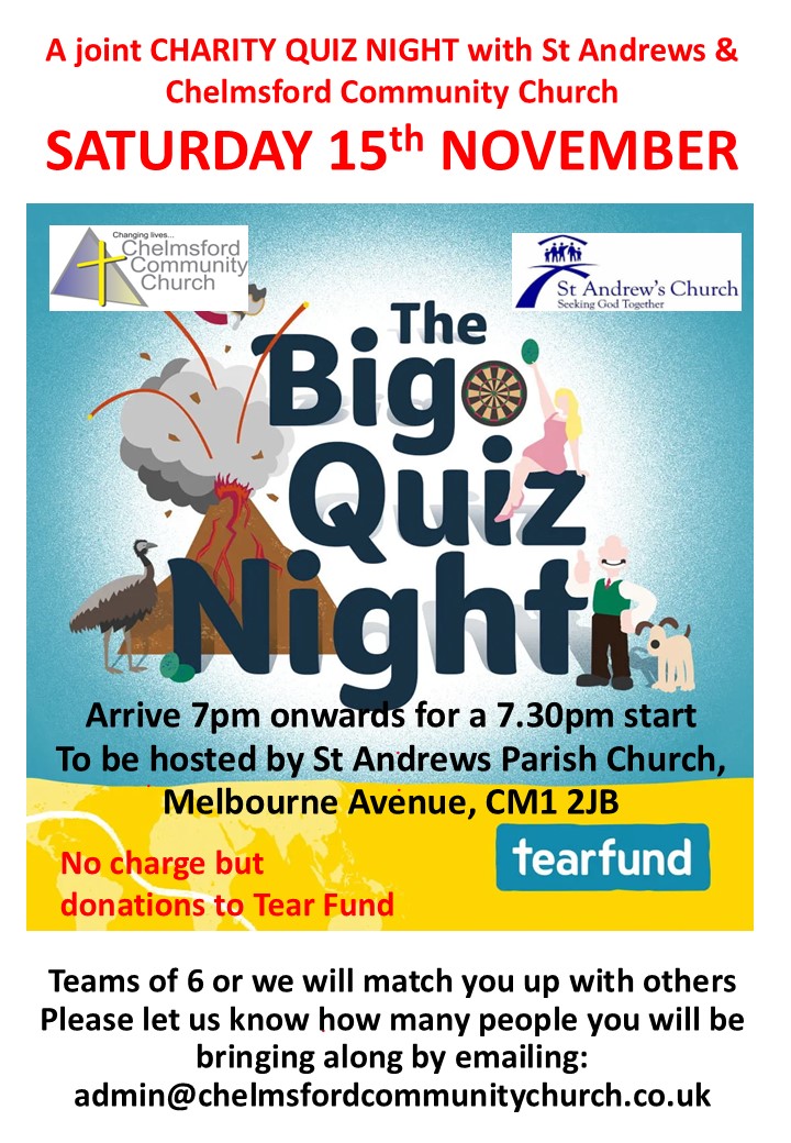 Tear Fund Quiz poster 2024